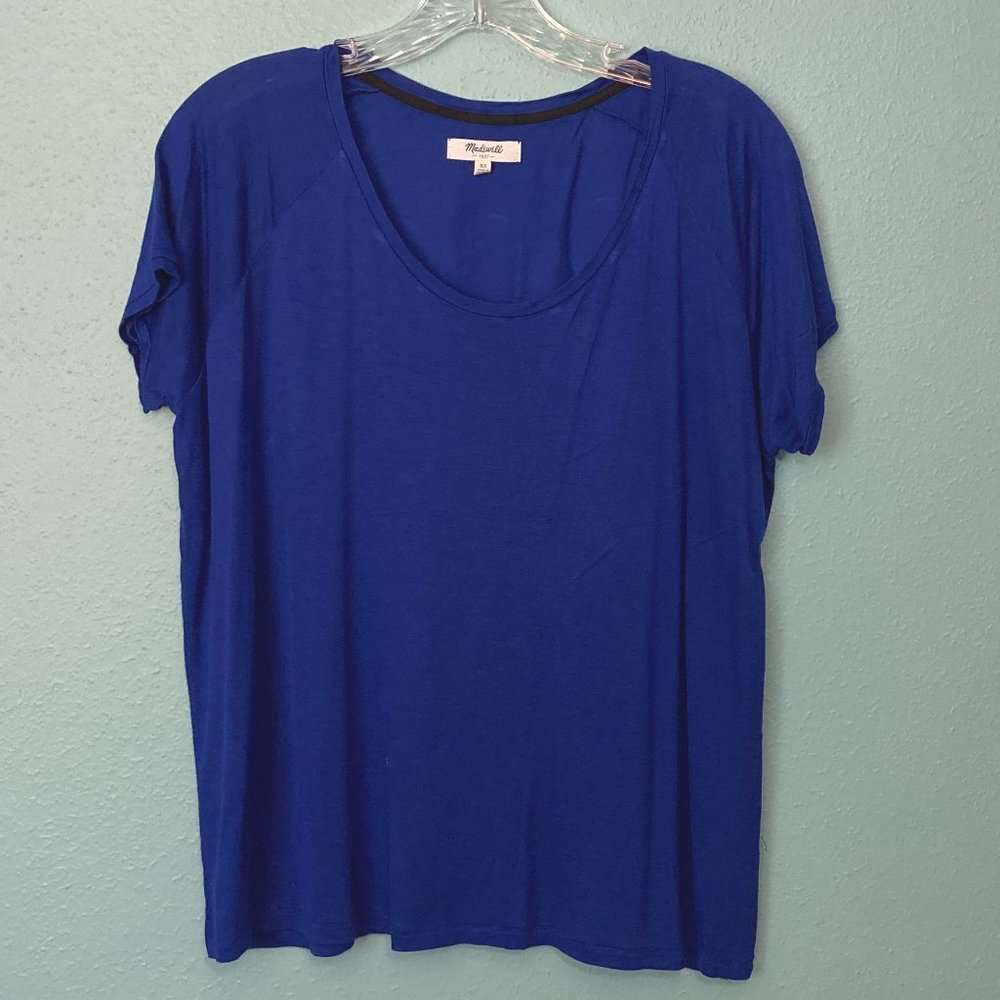Madewell royal blue raglan scoop neck t-shirt